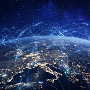 europe communications blue lights