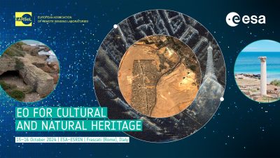 EO Cultural and Natural Heritage graphic with ESA and EARsel logos
