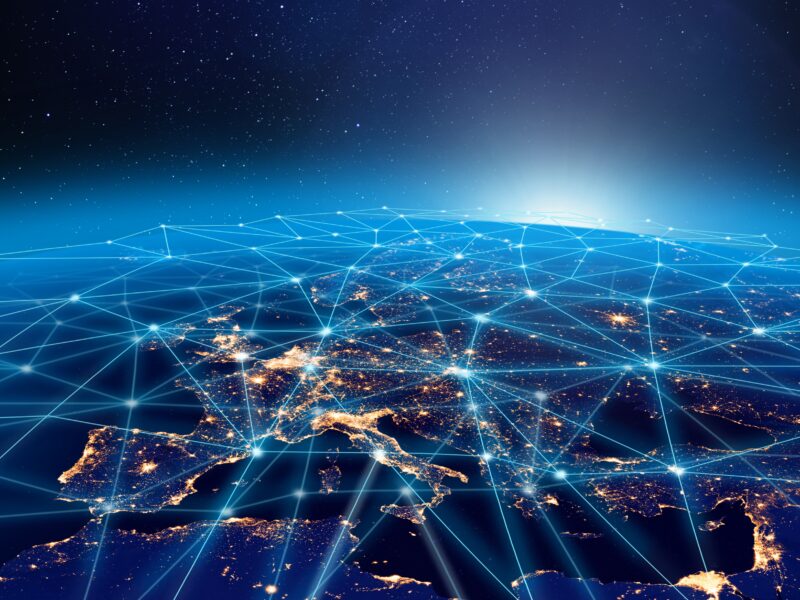 Europe from space with communications network