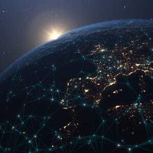 Spain and Portugal at night from space