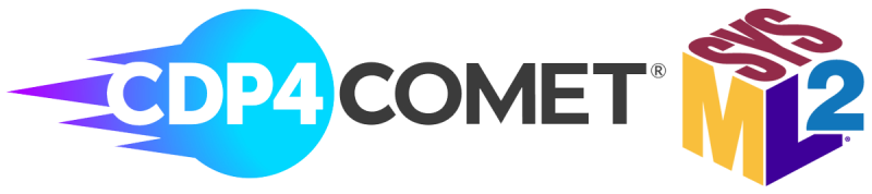 CDP4 Comet and SysMLv2 logos transparent